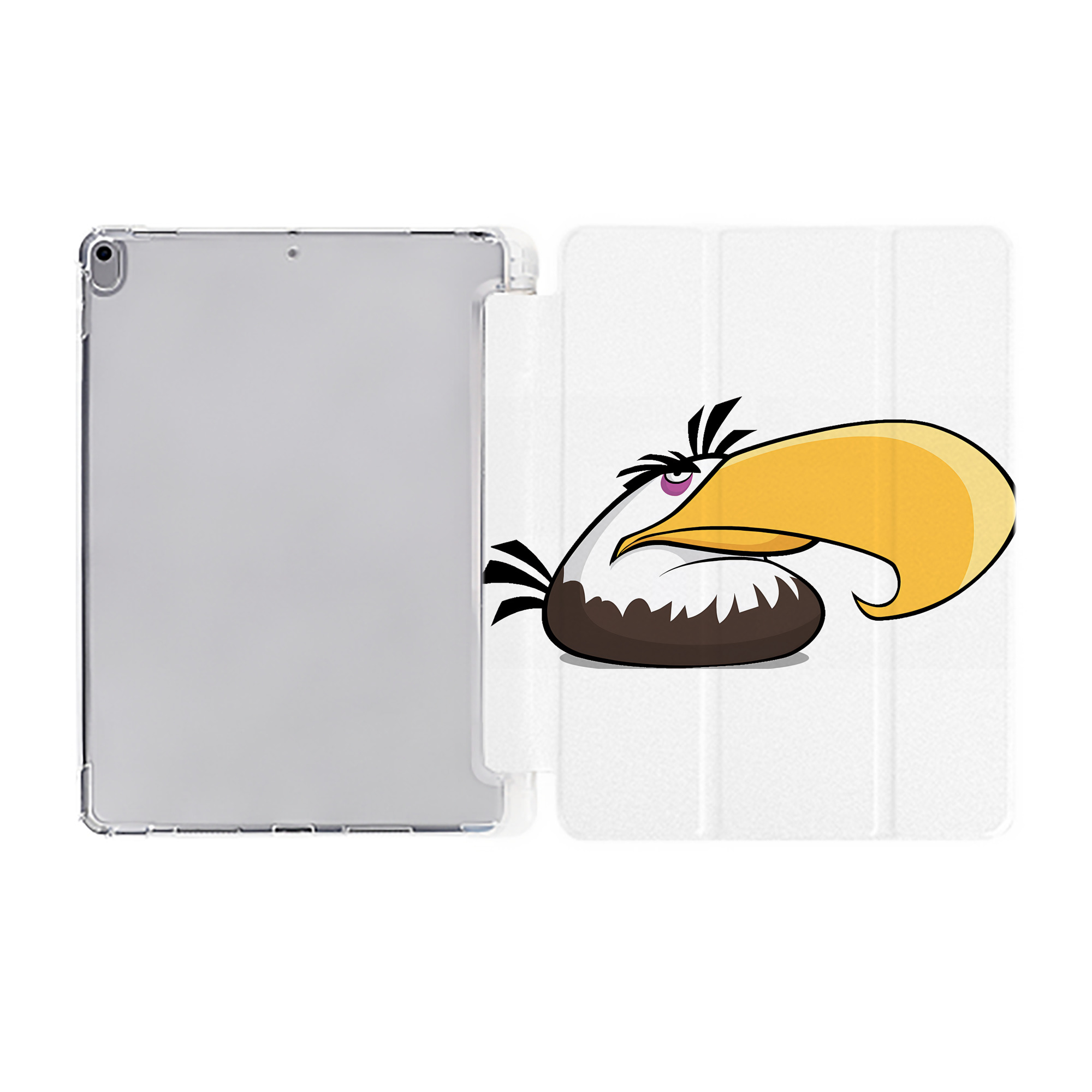 （画像用） Angry Birds アングリーバード IPad ケース ペン収納付き 三つ折りスタンド PUレザー×シリコン 対応機種9.5/10.5/10.9インチ